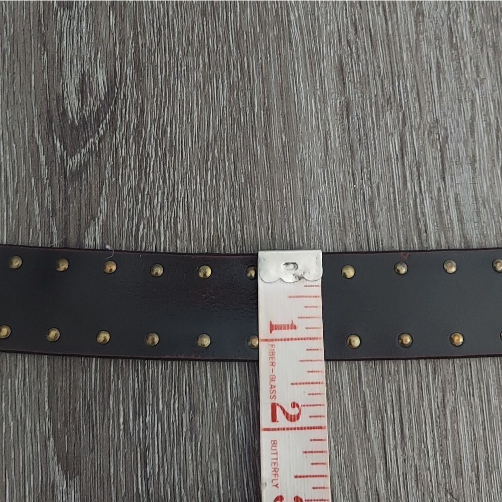 Brown Rivet Studded Belt 43" Long - Picture 4 of 4